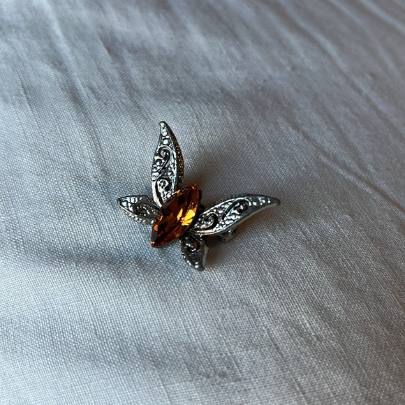 Vintage Citrine Brooch Pin - Picture 10 of 10